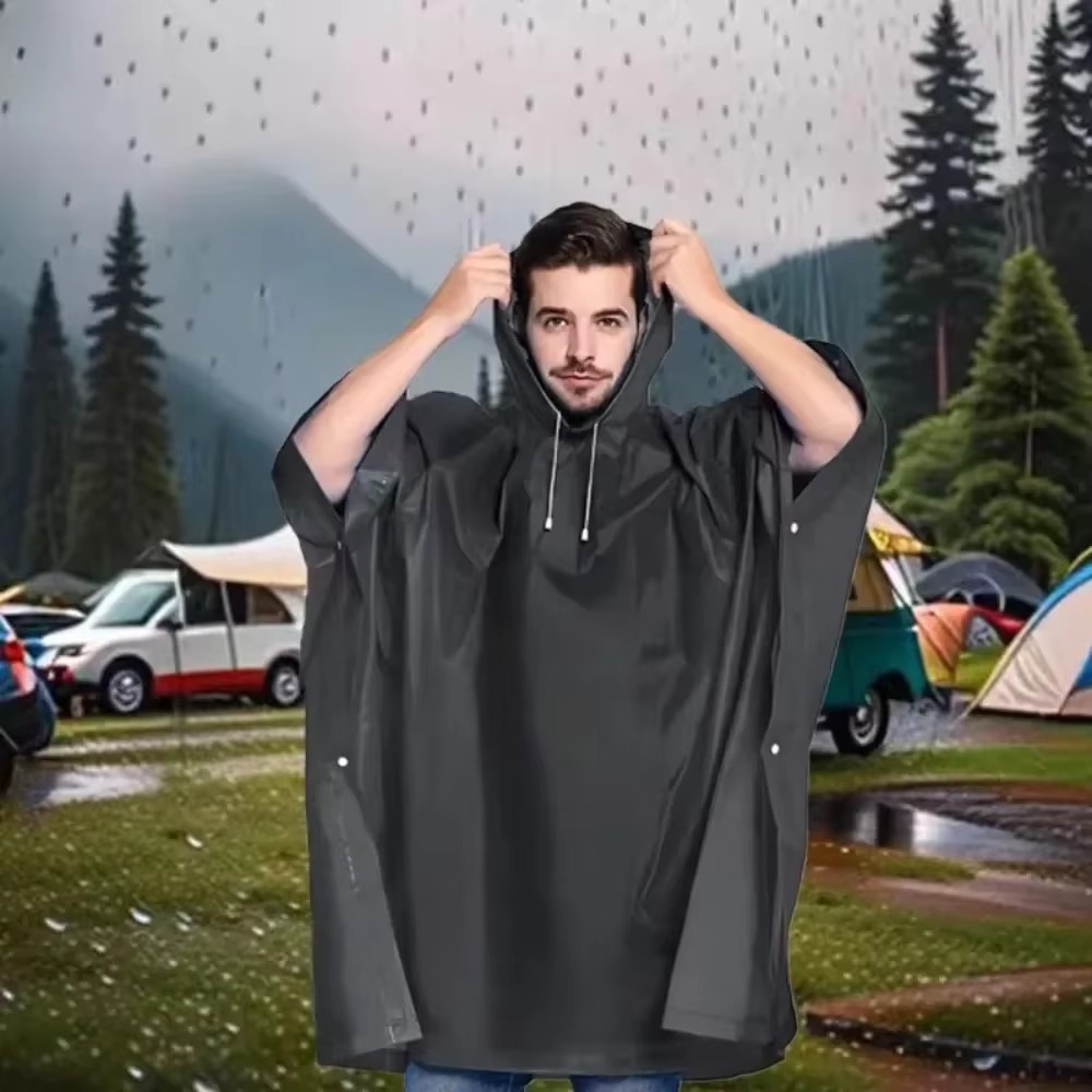 Emergency Poncho Rain - 3'ü 1 Arada Su Geçirmez Yağmurluk