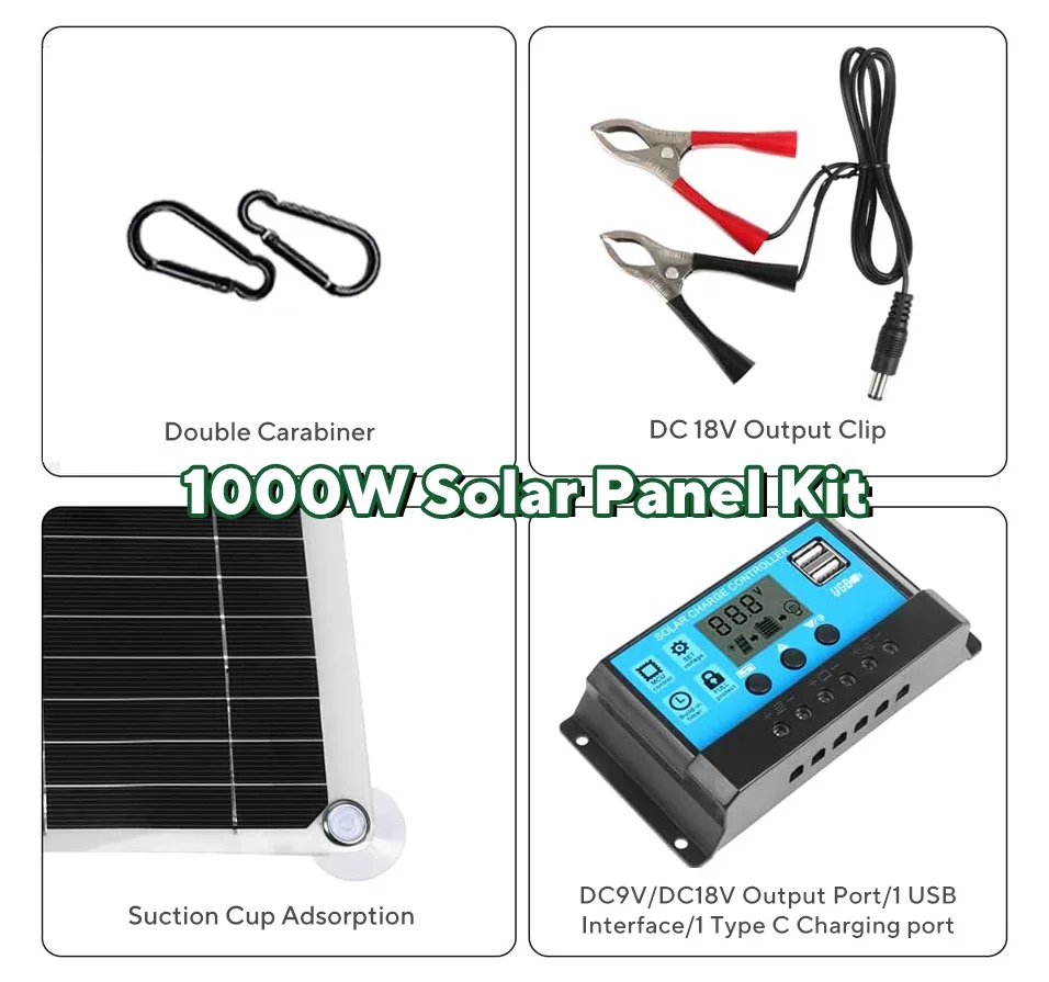 1000W Güneş Paneli Kiti, 12V G - Solar Emergency Charger incelemesi ve fiyatı