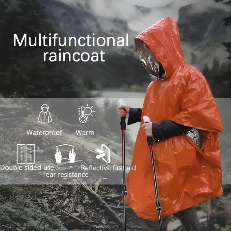 1-5 adet çok fonksiyonlu hayat - Emergency Poncho Rain incelemesi ve fiyatı