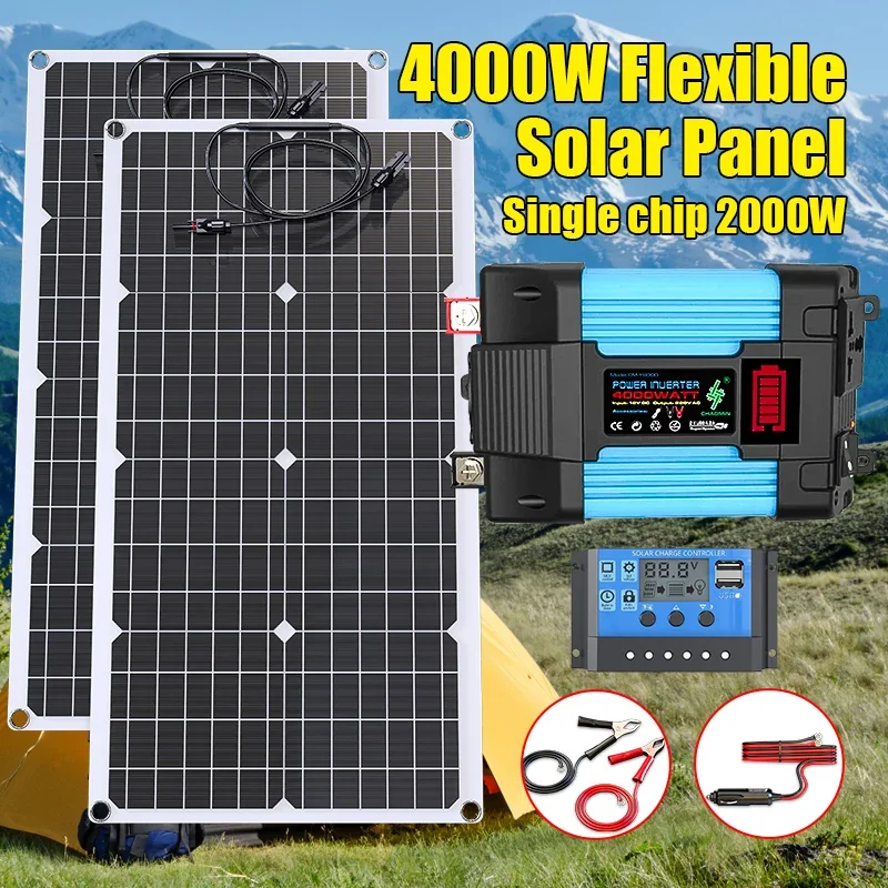 4000W Güneş Paneli Kiti 12V -  - Solar Emergency Charger incelemesi ve fiyatı