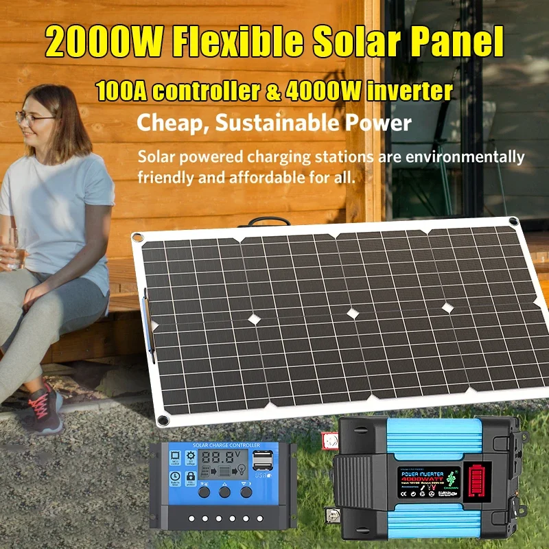 4000W Güneş Paneli Kiti 12V -  - Solar Emergency Charger incelemesi ve fiyatı